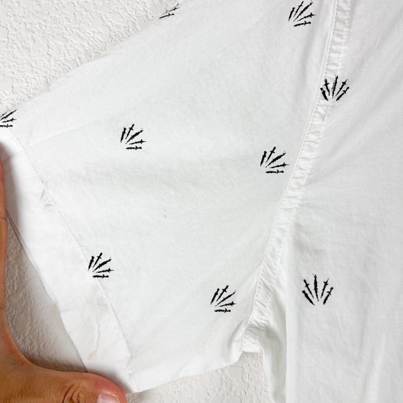 Rag & Bone Shirt Mens Small White Printed Button Down Short Sleeve - Picture 6 of 10